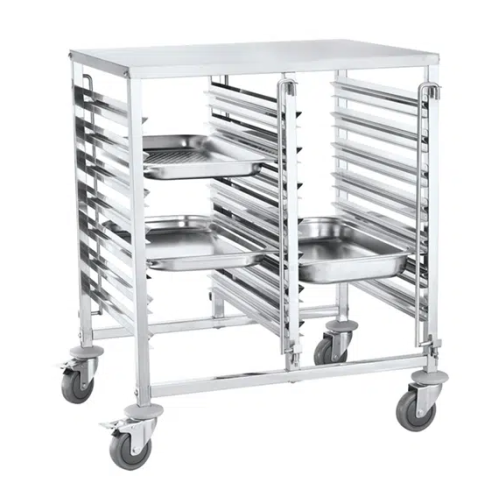 Double GN Trolley With Work Table 7-Tier - 740 x 550 x 950mm - 97159