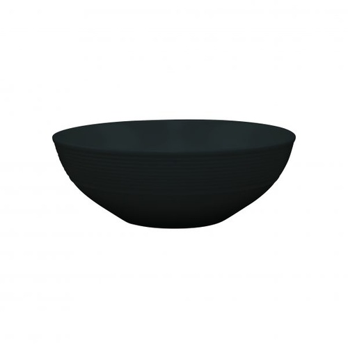 Rene Ozorio Aura Rimmed Cereal Bowl 165mm - Matt Black (Box of 6) - 97443