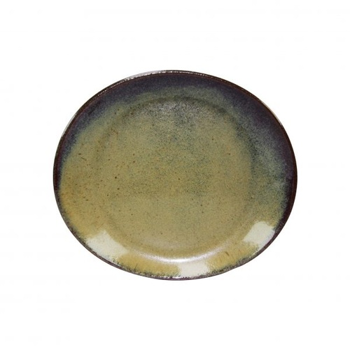 Tablekraft Artistica Oval Plate 250x220mm Reactive Brown (Box of 4) - 98819