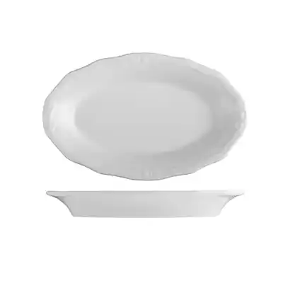 ID Fine Tiffany Oval Scalloped Plate 210mm (Box of 12) - 98830061