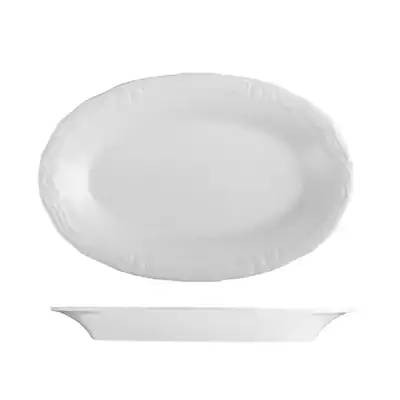 ID Fine Tiffany Oval Scalloped Plate 260mm (Box of 6) - 98830062