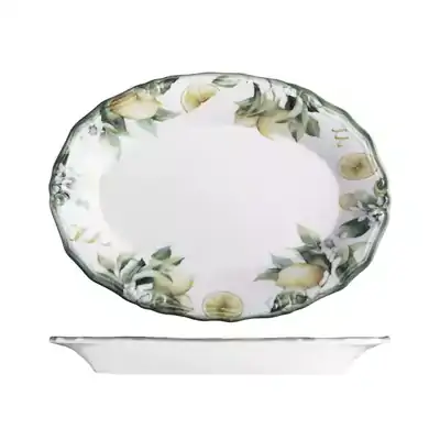 ID Fine Sorrento Oval Scalloped Plate 260mm (Box of 6) - 98830262