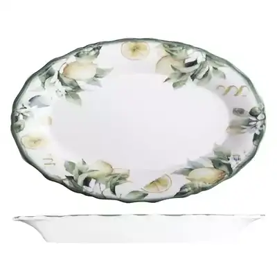 ID Fine Sorrento Oval Scalloped Plate 320mm (Box of 6) - 98830263