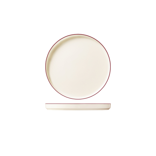 ID Fine Modest Maroon Walled Plate - 255mm (Box of 6) - 98850125