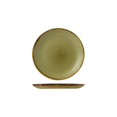 Dudson Harvest Green Round Plate Coupe 165mm (Box of 12) - 991006-GN