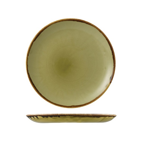 Dudson Harvest Green Round Plate Coupe 260mm (Box of 12) - 991010-GN