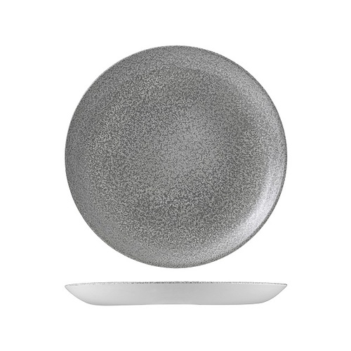 Dudson Evo Origins Natural Grey Round Plate Coupe 260mm (Box of 12) - 991210-GY