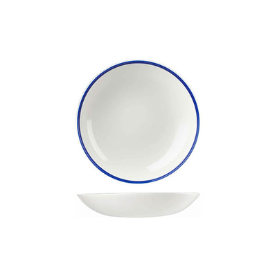 Churchill Retro Blue Round Coupe Bowl 182mm / 426ml - Box of 12 - 9955218