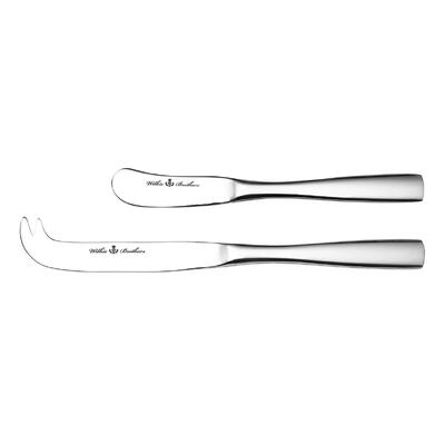 Wilkie Brothers Hartford 18/10 Stainless Steel Cheese Knife Set – 2 Piece - 99577