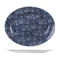 Churchill Vintage Prints Oval Plate - Wide Rim Victorian Calico Willow 365x290mm - Box of 6 - 9972436