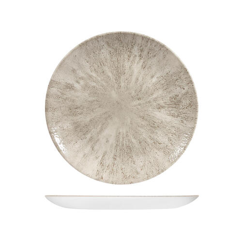 Studio Prints Stone Agate Grey Round Coupe Plate 260mm (Box of 12) - 9974126-AG