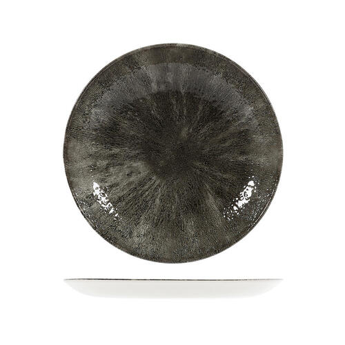 Studio Prints Stone Quartz Black Round Coupe Plate 260mm (Box of 12) - 9974126-BK