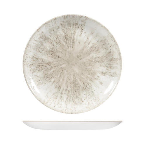 Studio Prints Stone Agate Grey Round Coupe Plate 288mm (Box of 12) - 9974129-AG