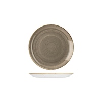 Stonecast Trace Peppercorn Grey Round Coupe Plate 165mm (Box of 12) - 9975116-P