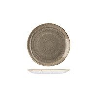 Stonecast Trace Peppercorn Grey Round Coupe Plate 165mm (Box of 12) - 9975116-P