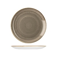 Stonecast Trace Peppercorn Grey Round Coupe Plate 260mm - Box of 12 - 9975126-P