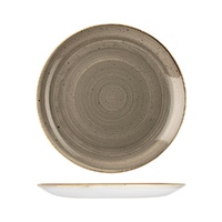 Stonecast Trace Peppercorn Grey Round Coupe Plate 288mm - Box of 12 - 9975129-P