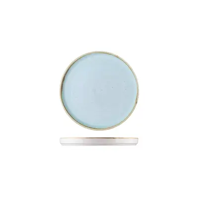 Stonecast Duck Egg Round Plate Walled Chef's Plate 210mm (Box of 6) - 9975150-D