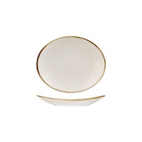 Stonecast Trace Barley White Oval Coupe Plate 192x163mm - Box of 12 - 9975220-W