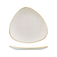 Stonecast Trace Barley White Triangular Plate 311x311mm - Box of 6 - 9975330-W