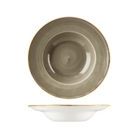 Stonecast Trace Peppercorn Grey Soup Pasta Bowl 240mm / 284ml - Box of 12 - 9975424-P