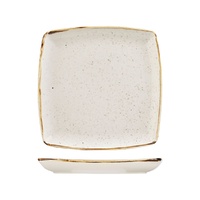 Stonecast Trace Barley White Deep Square Plate 268x268mm - Box of 6 - 9975510-W