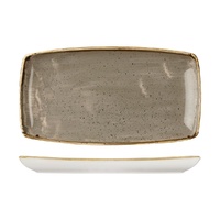 Stonecast Trace Peppercorn Grey Oblong Plate 350x185mm - Box of 6 - 9975535-P