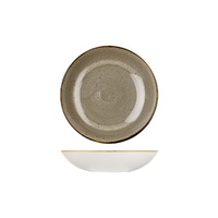 Stonecast Trace Peppercorn Grey Round Coupe Bowl 182mm / 426ml - Box of 12 - 9975618-P