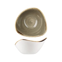 Stonecast Trace Peppercorn Grey Triangular Bowl 153x153mm / 260ml - Box of 12 - 9975715-P