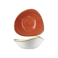 Stonecast Spiced Orange Triangular Bowl 185x185mm / 370ml - Box of 12 - 9975718-O