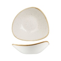 Stonecast Trace Barley White Triangular Bowl 235x235mm / 600ml - Box of 12 - 9975723-W