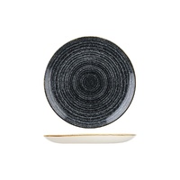 Studio Prints Homespun Round Coupe Plate Charcoal Black 217mm - Box of 12 - 9976122-C