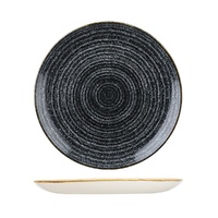 Studio Prints Homespun Round Coupe Plate Charcoal Black 288mm - Box of 12 - 9976129-C