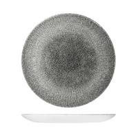 Studio Prints Raku Quartz Black Round Coupe Plate 288mm - Box of 12 - 9976129-QB