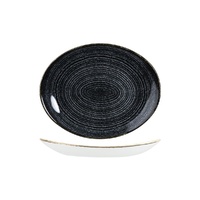 Studio Prints Homespun Oval Coupe Plate Charcoal Black 270x229mm - Box of 12 - 9976227-C