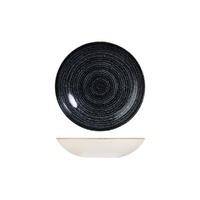 Studio Prints Homespun Round Coupe Bowl Charcoal Black 182mm / 426ml - Box of 12 - 9976618-C