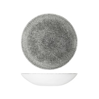 Studio Prints Raku Quartz Black Round Coupe Bowl 248mm / 1136ml - Box of 12 - 9976625-QB