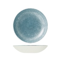 Studio Prints Raku Topaz Blue Round Coupe Bowl 248mm / 1136ml - Box of 12 - 9976625-TB