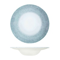Studio Prints Raku Topaz Blue Round Wide Rim Bowl  280mm / 468ml - Box of 12 - 9976638-TB