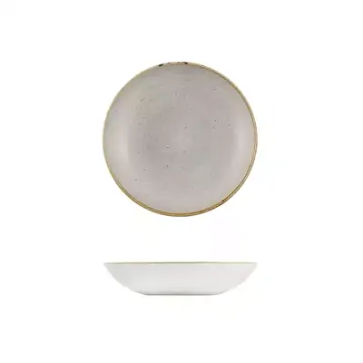 Stonecast Raw Grey Round Coupe Bowl 182mm/426ml (Box of 12) - 9977218-GY