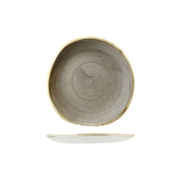 Stonecast Trace Peppercorn Grey Round Organic Plate 186mm - Box of 12 - 9979118-P