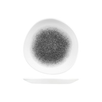 Studio Prints Raku Quartz Black Round Organic Plate 210mm - Box of 12 - 9979121-QB