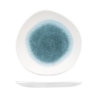 Studio Prints Raku Topaz Blue Round Organic Plate 264mm - Box of 12 - 9979126-TB