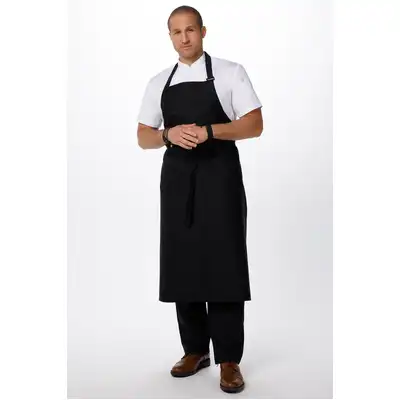 Large Bib Apron - Black - A111-BLK - A111-BLK