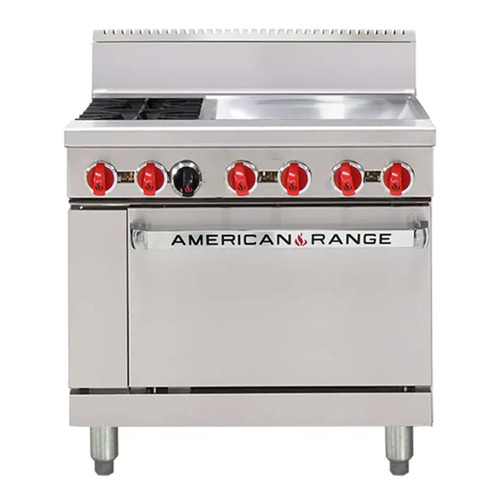 American Range AAR.2B.24G - 2 Burner Gas Cooktop with 600mm Griddle and Oven - AAR.2B.24G
