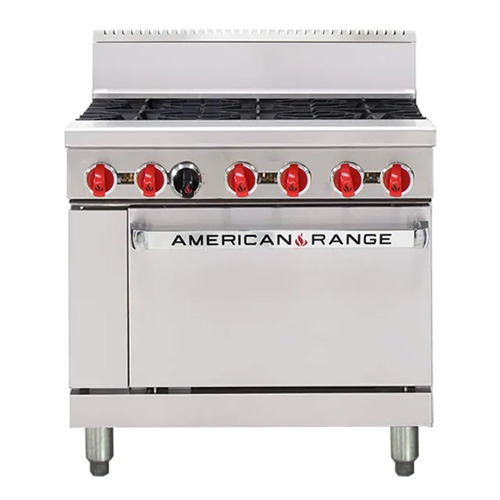 American Range AAR.6B - 6 Burner Gas Cooktop with 36” Oven  - AAR.6B