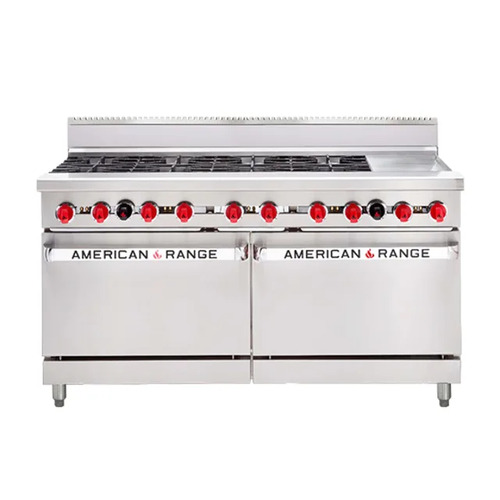 American Range AAR.8B.12G - 8 Burner Gas Cooktop with 300mm Griddle and Double Oven - AAR.8B.12G