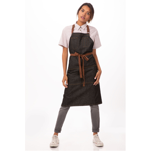 Chef Works Memphis Bib Apron - AB035-BLK - AB035-BLK