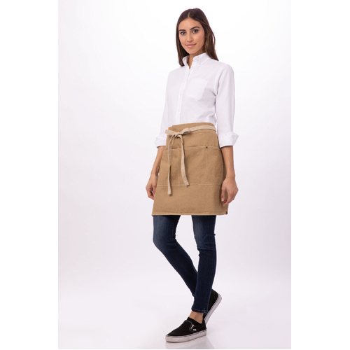 Austin Half Bistro Apron - Natural - ALWCD026-NAT - ALWCD026-NAT