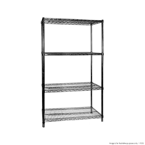 Modular Systems B24-54 Shelving Set-Black 1372x610mm - B24-54